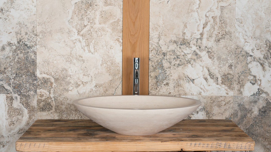Oval marble sink Ovetto CH