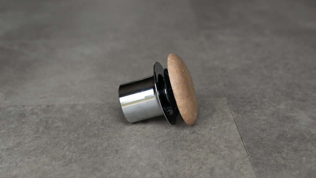 Walnut travertine drain stopper pdr011 side
