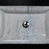 Lavabo rettangolare in marmo bianco Pillow