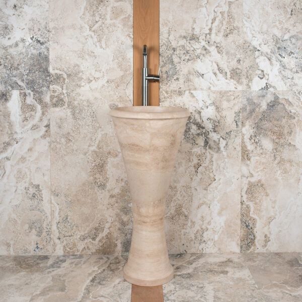Lavabo in travertino free standing Calice