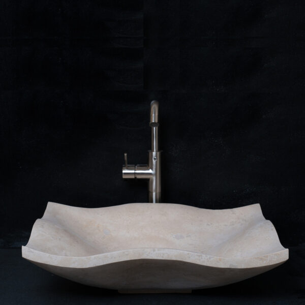 Light travertine sink “Carta”