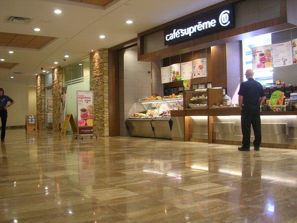 Edmonton Canada shopping center floor in Rapolano stone pdr