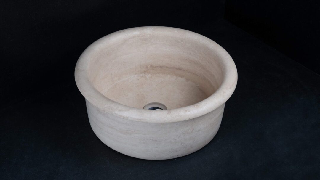 Round Travertine Sink