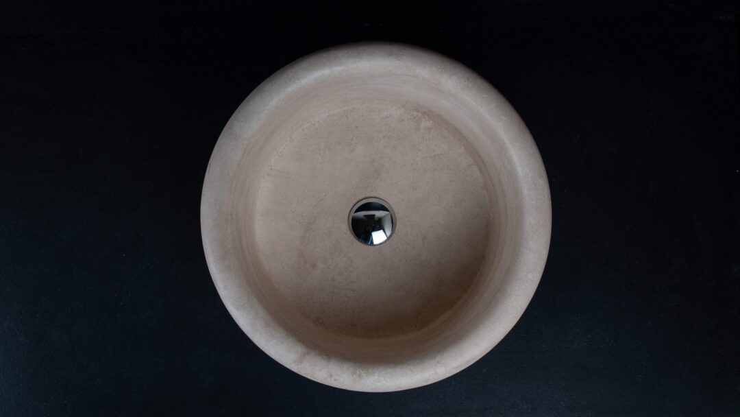 Round Travertine Sink