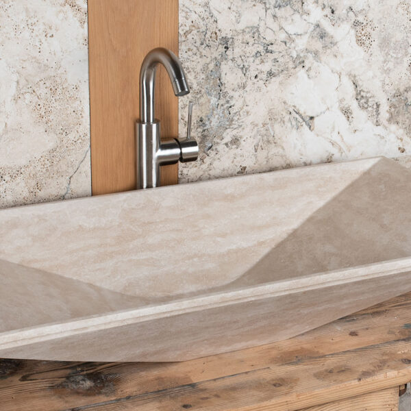 Lavabo da incasso in travertino "Greve"