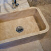 Farm travertine sink