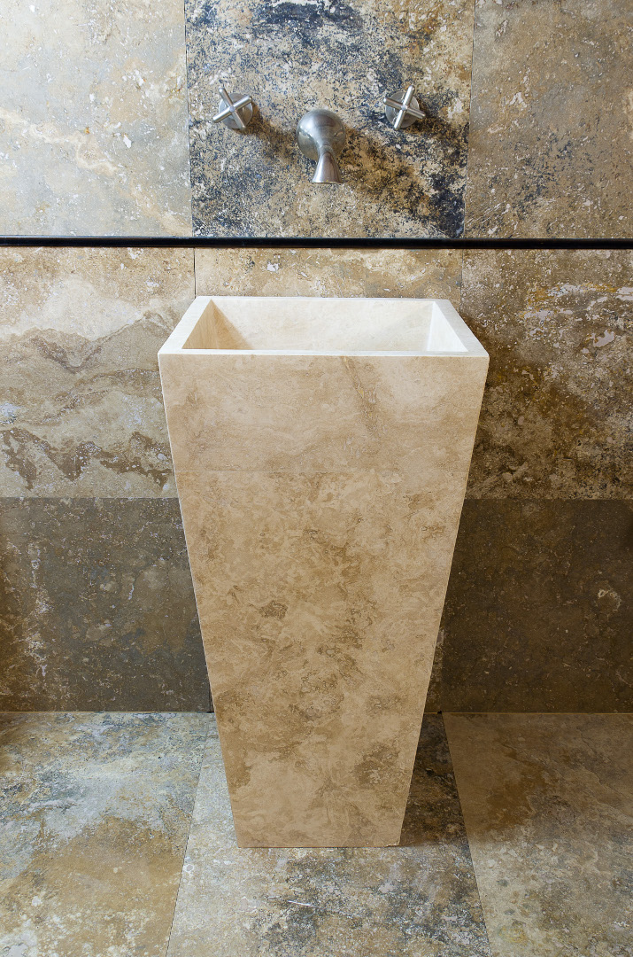 Pedestal sink for floor installation - model Pyramid