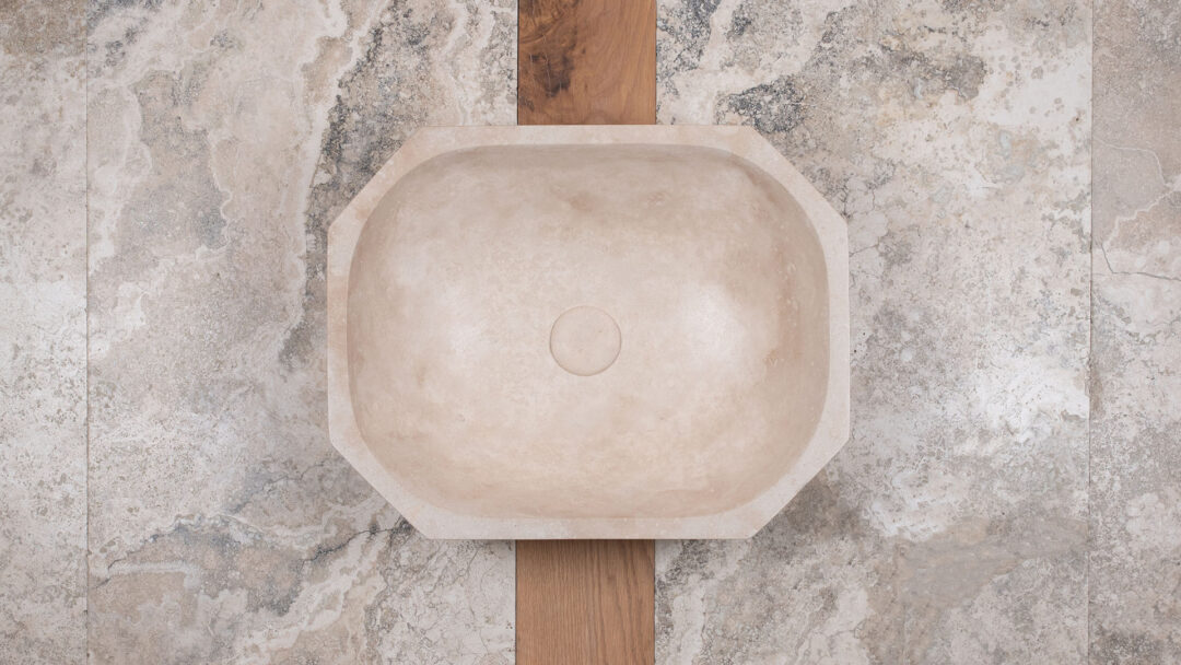 Daymo ch tr ch design handbasin in travertine