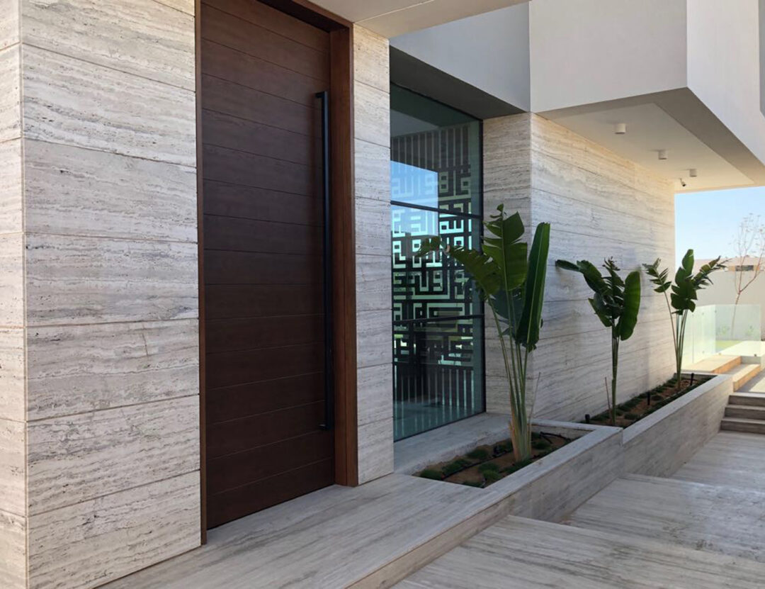 External facades travertine Rapolano Stones zebra light earth