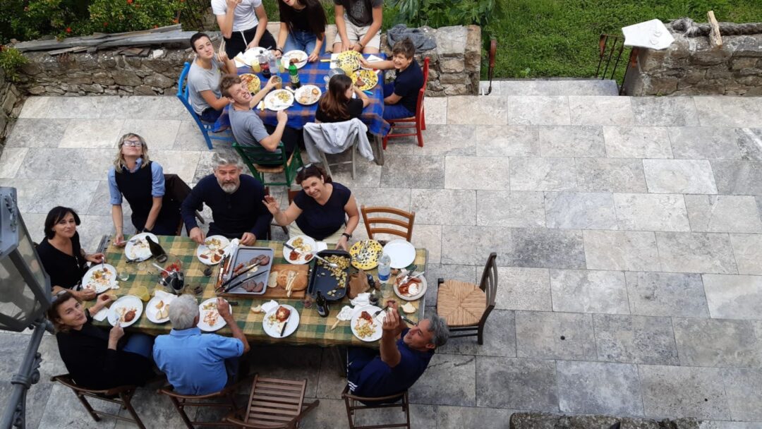 Getrommelter Travertin grigo