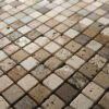 Mosaico in travertino 1,5x1,5 Tuscany Mix Ciottolo