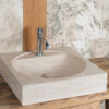 Small square marble sink