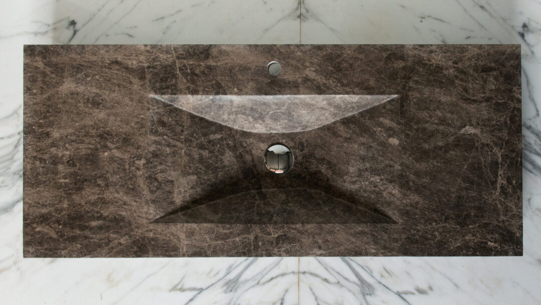 Hängewaschbecken Countertop tr em aus Marmor Emprador