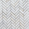 White Alba small herringbone polished x