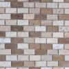 Travertine mosaic 2.5x5.0 Tuscany Mix Polished