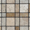 Mosaic for bathrooms in mixed travertine