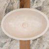 Oval travertine sink model Ovetto CH