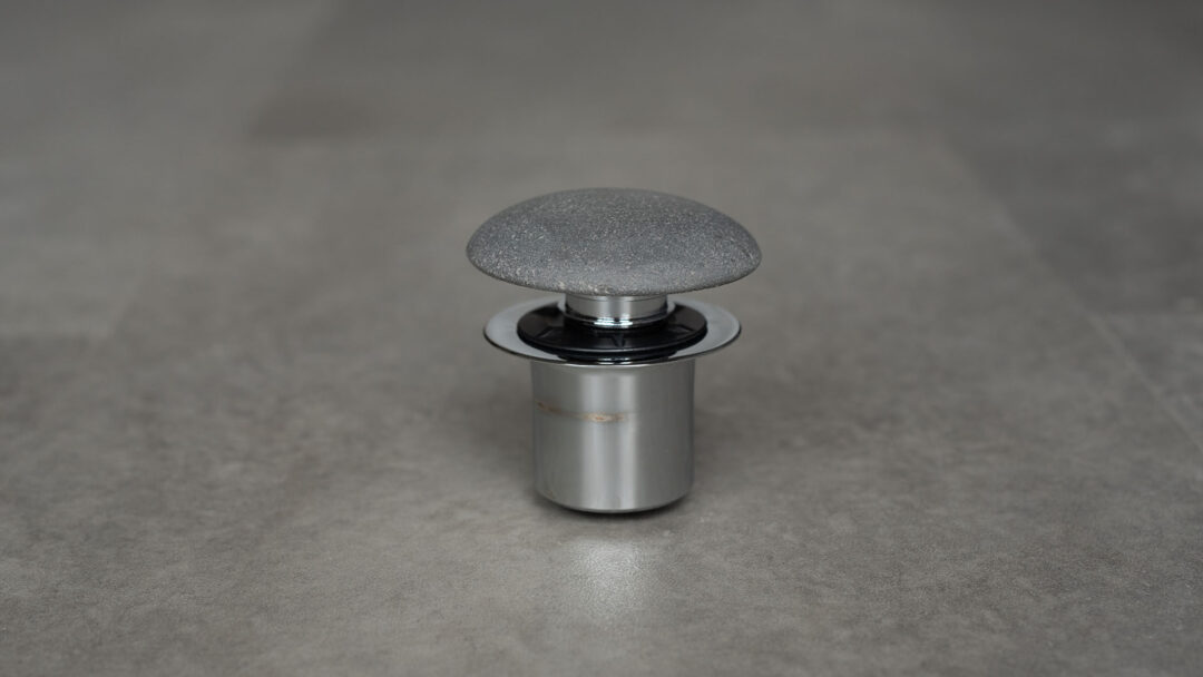 Basalt drain stopper front
