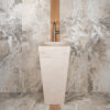 Travertine pedestal sink Pyramid