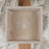 Travertine pedestal sink Pyramid