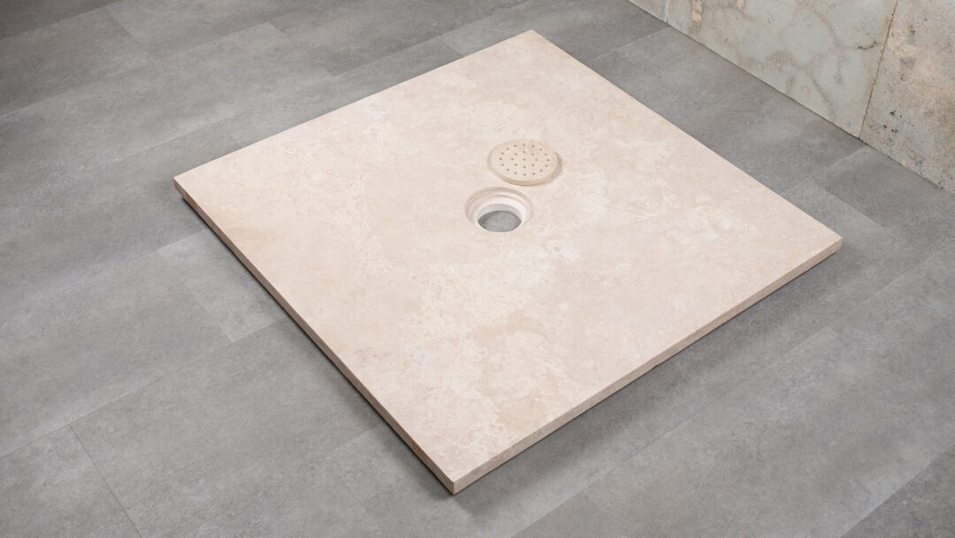 Stone shower base for an elegant and modern bathroom