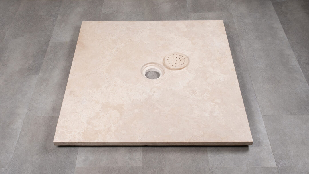 Smooth marble shower base