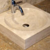 Small square marble sink