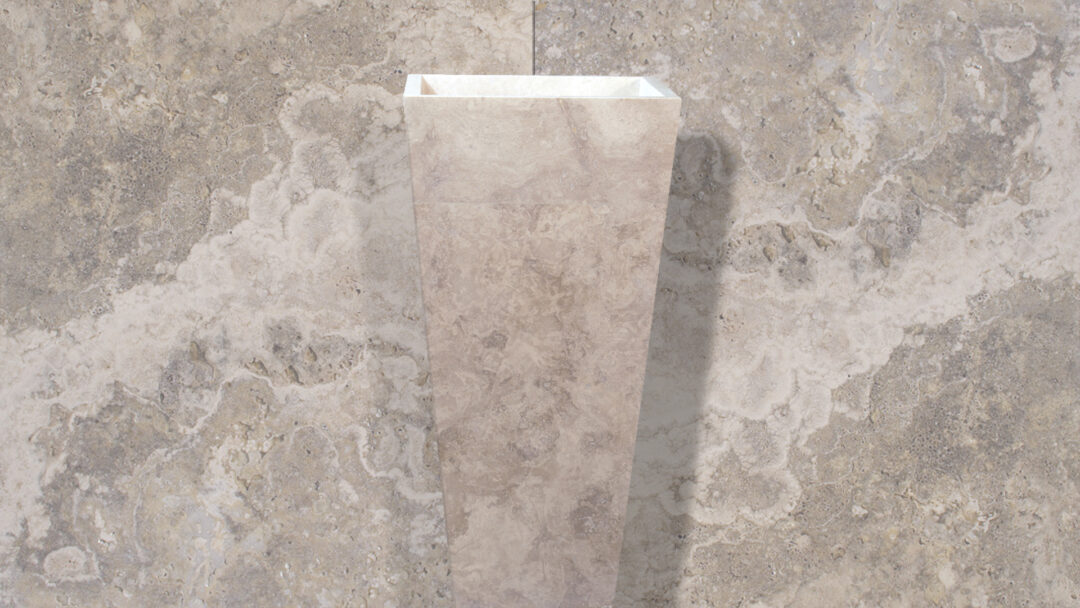 Pyramid pedestal sink