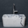 Square lilac lavabo da appoggio