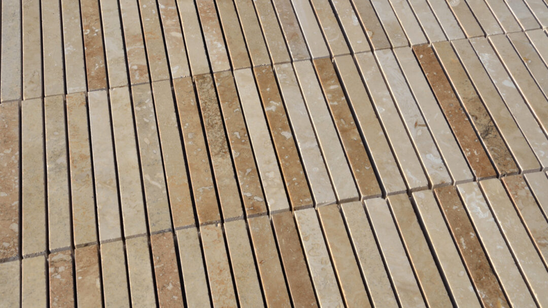 Mosaico in travertino Mini Planks HF Moderno