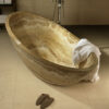 Cradle Bathtub with travertine veins