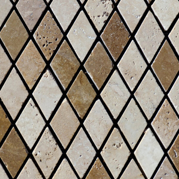 Travertinmosaik „Arlecchino Tuscany Mix“ Geschliffen