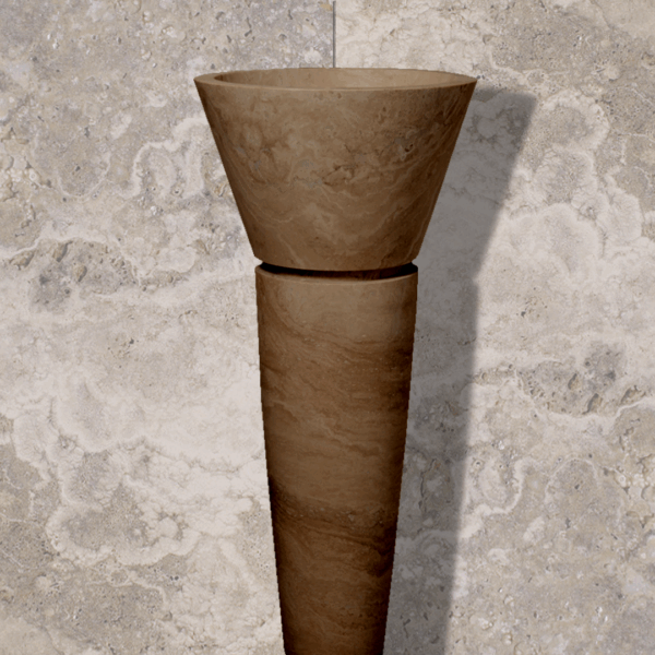 Lavabo freestanding in travertino Cono SC