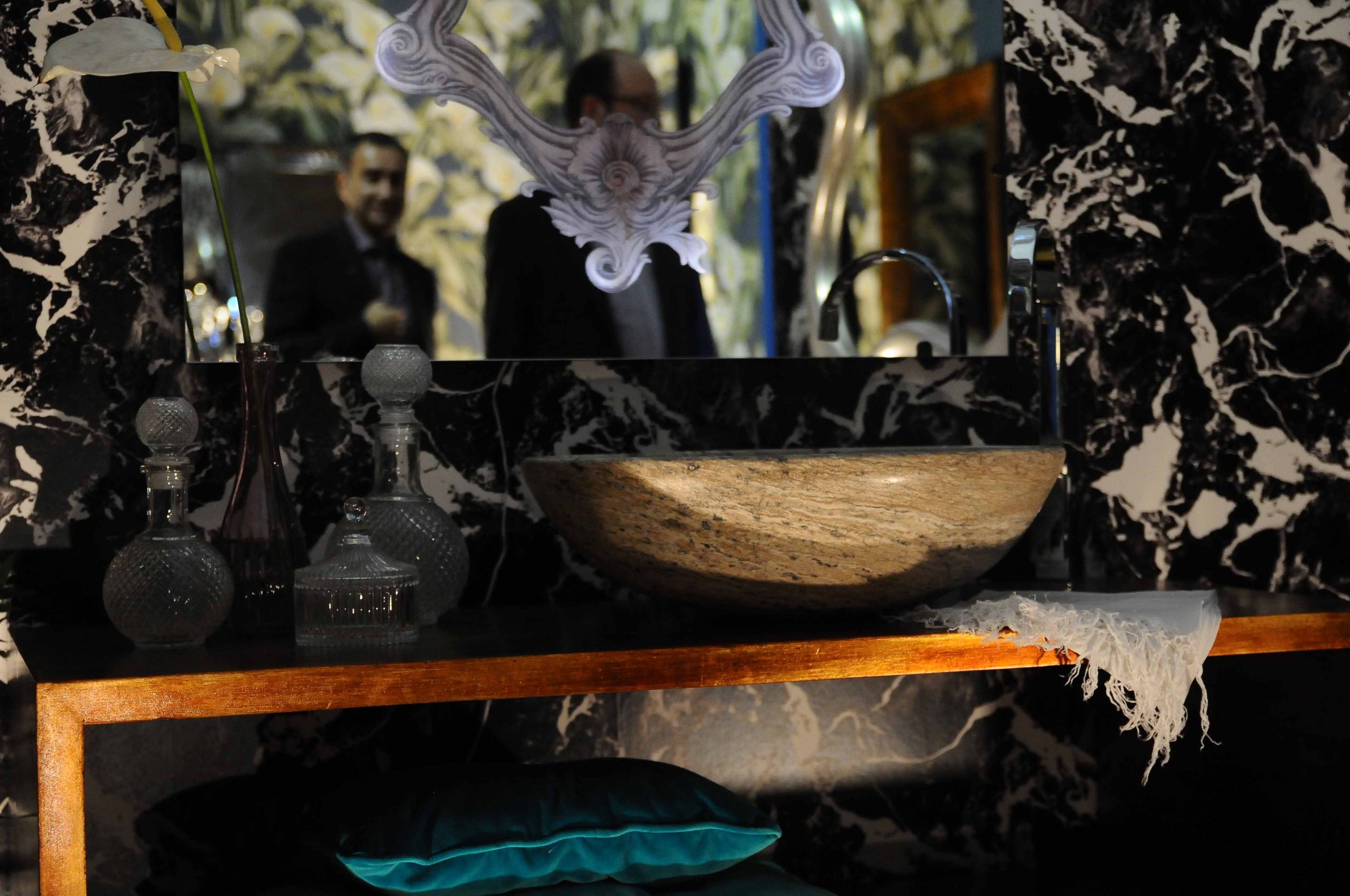 dark sink pietre di rapolano 2016 oval travertine bathroom furniture salone del mobile milan