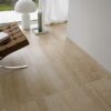 Living room floor in travertine marble, color Light Zebra Pdr 040