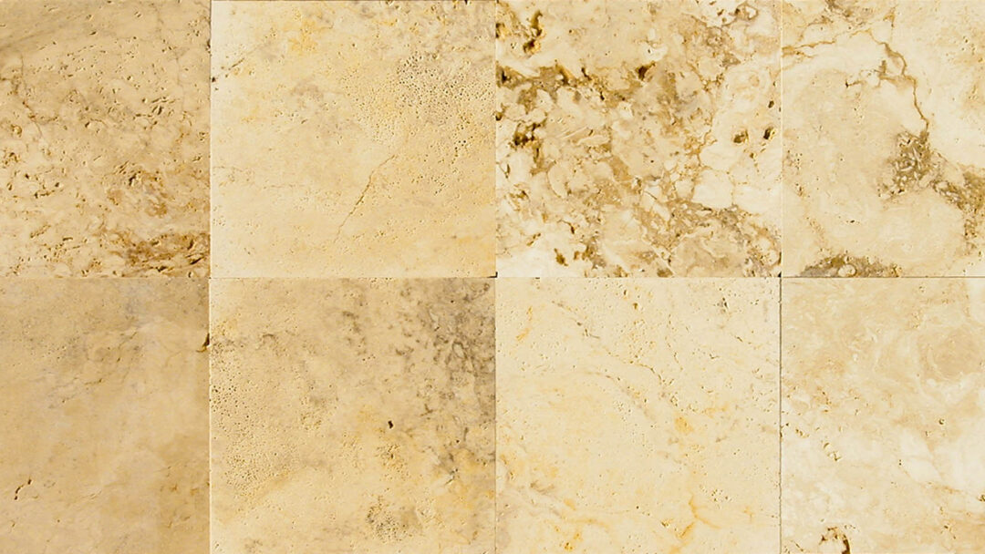 Yellow travertine for flooring and cladding