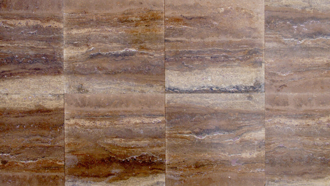 Dark Zebra cross-cut travertine tiles (PDR042)