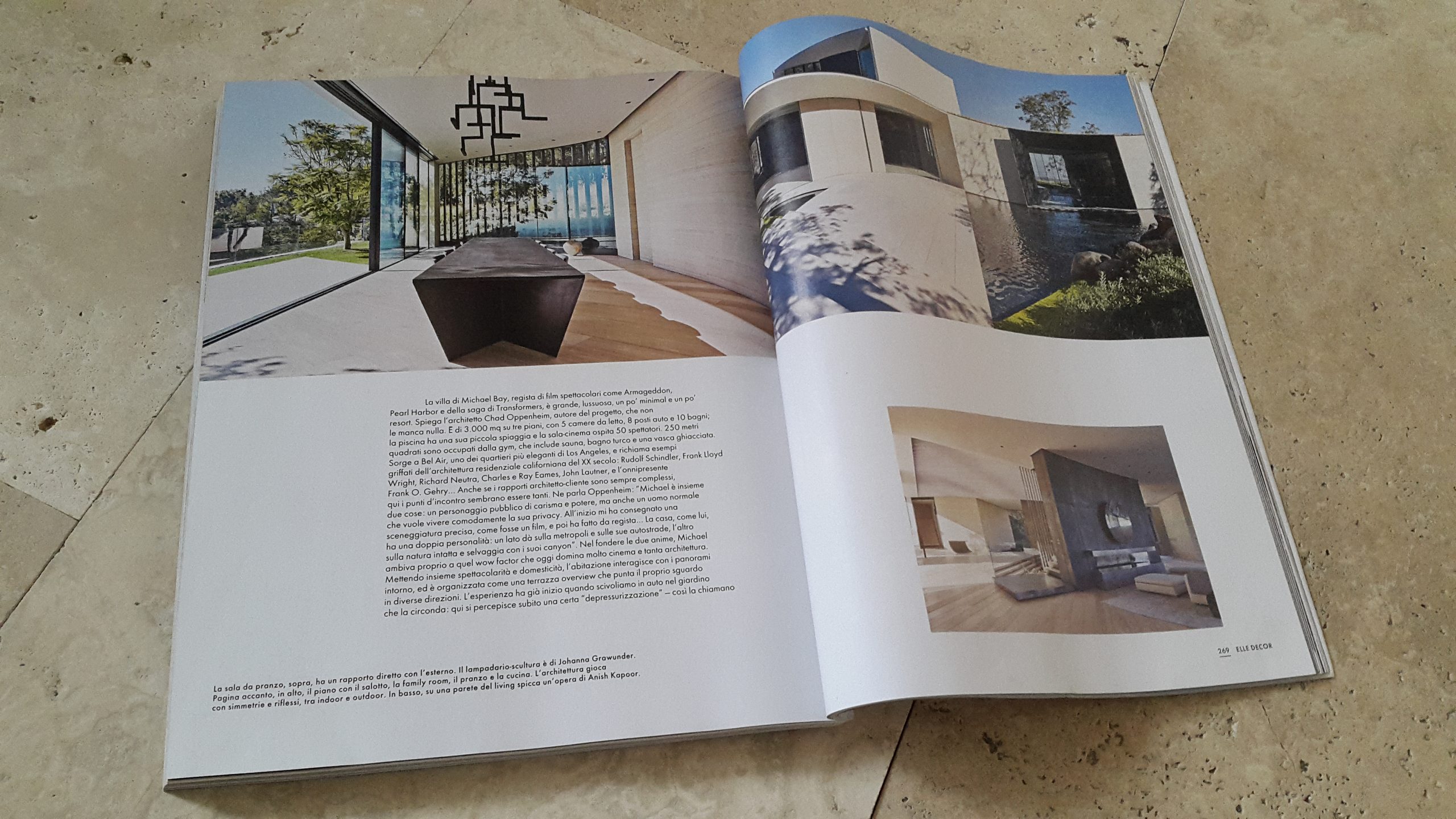 pietredirapolano elle decor italy in the press michael bay bathroom travertine los angeles