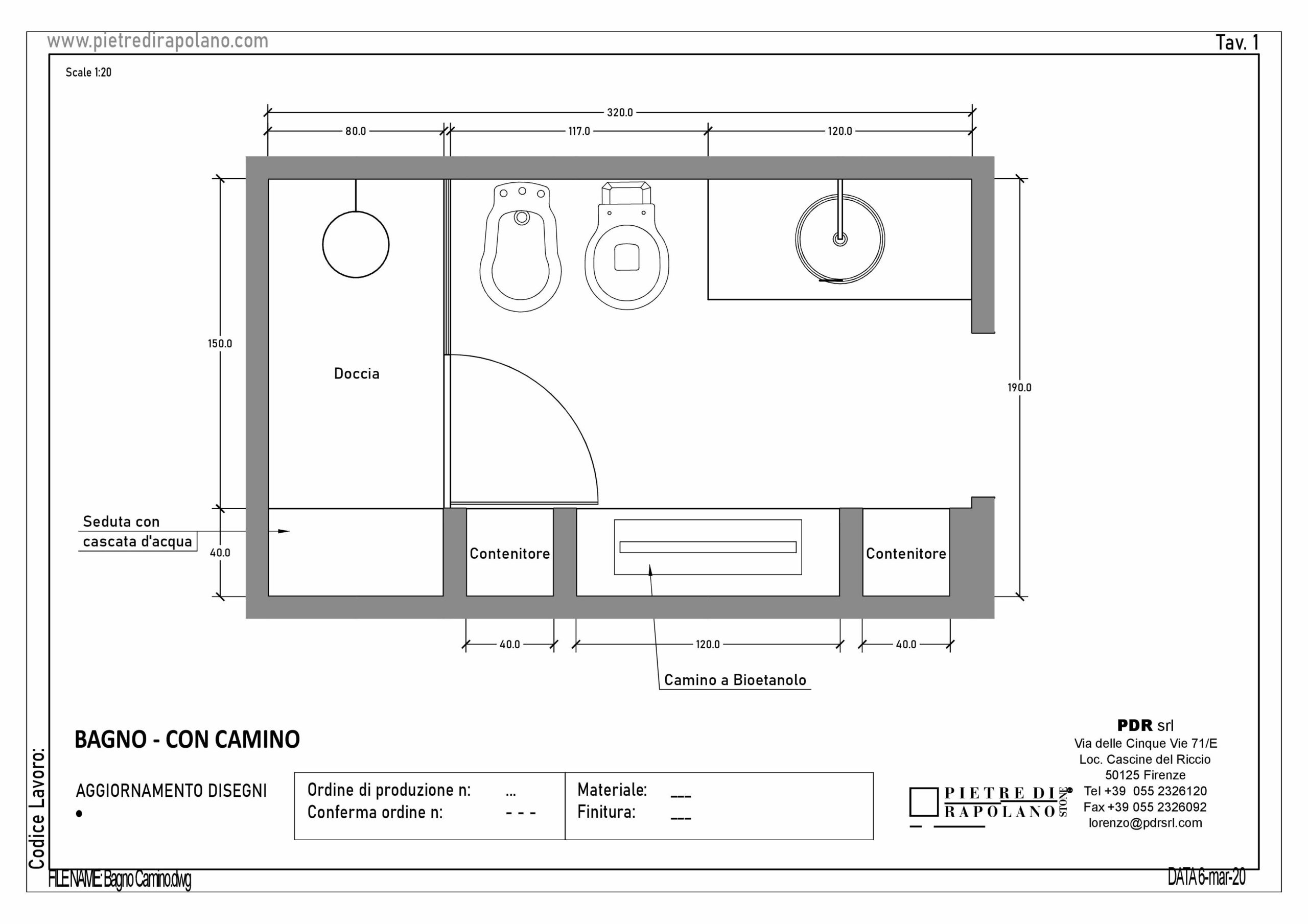 Bathroom fireplace layout