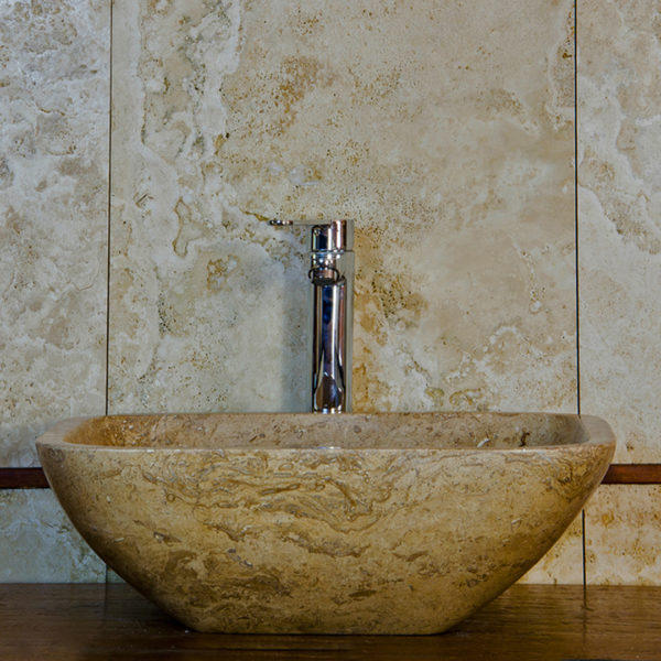 Crib walnut countertop sink