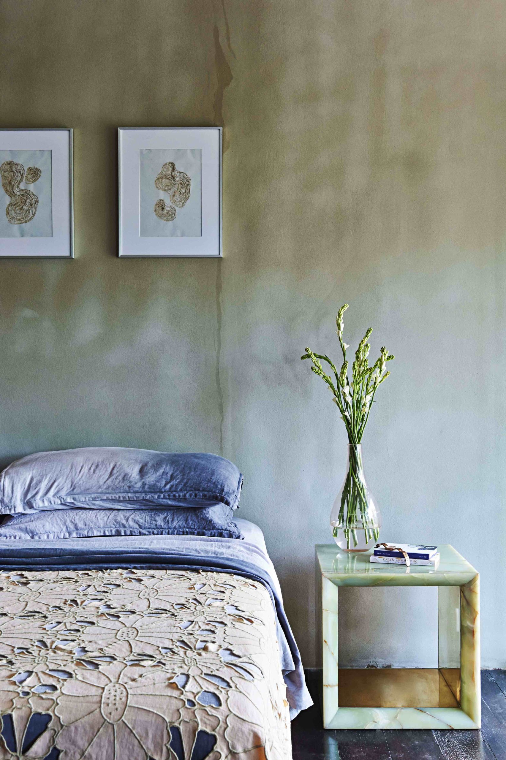 green marble nightstand