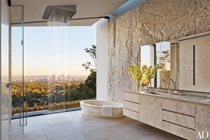 michael bay bathroom los angeles natural stone