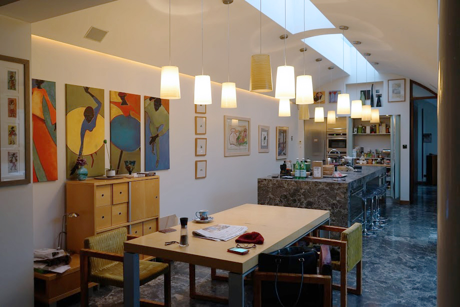 Paddy residence Ireland dark marble countertop kitchen living area copy