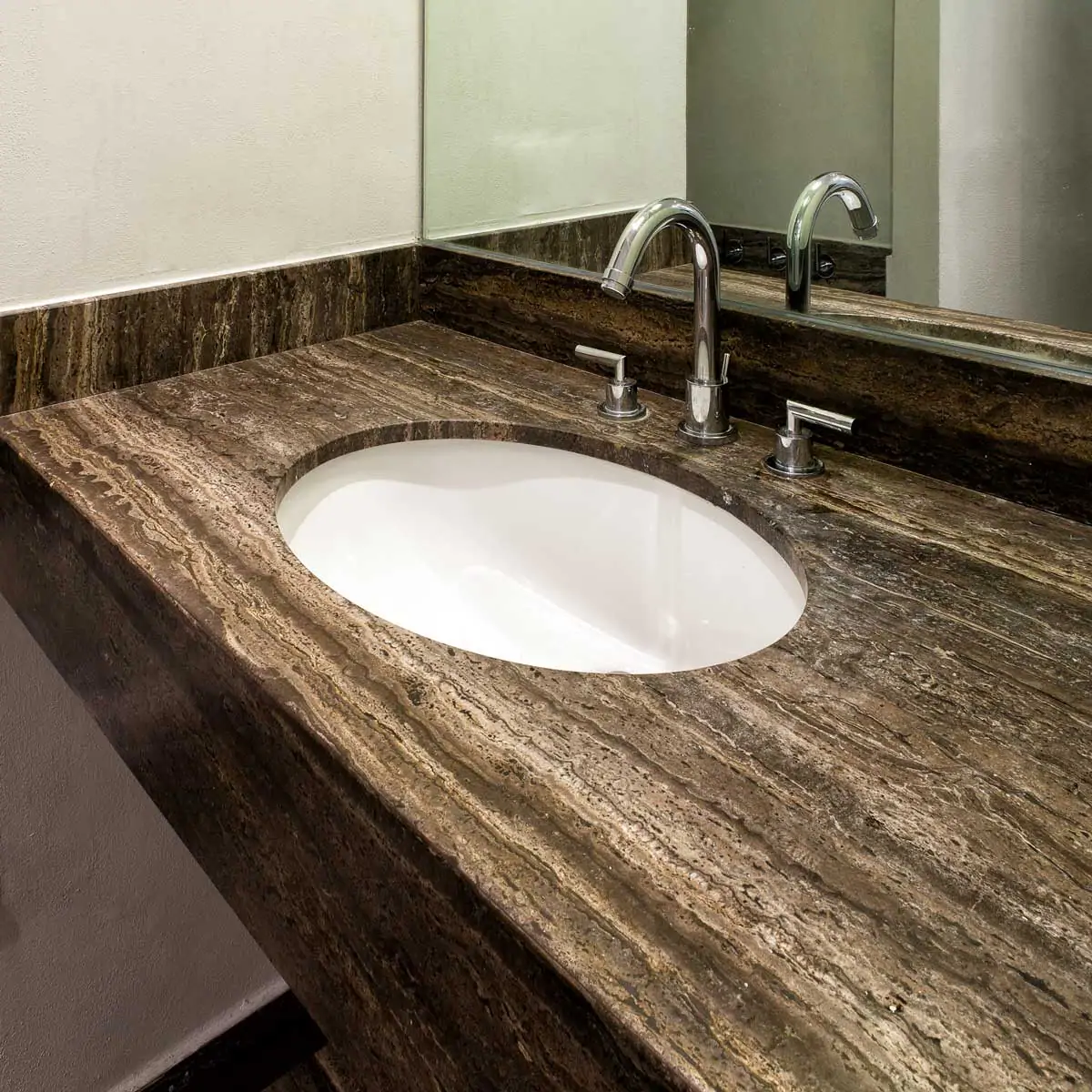 Piano Lavabo in travertino