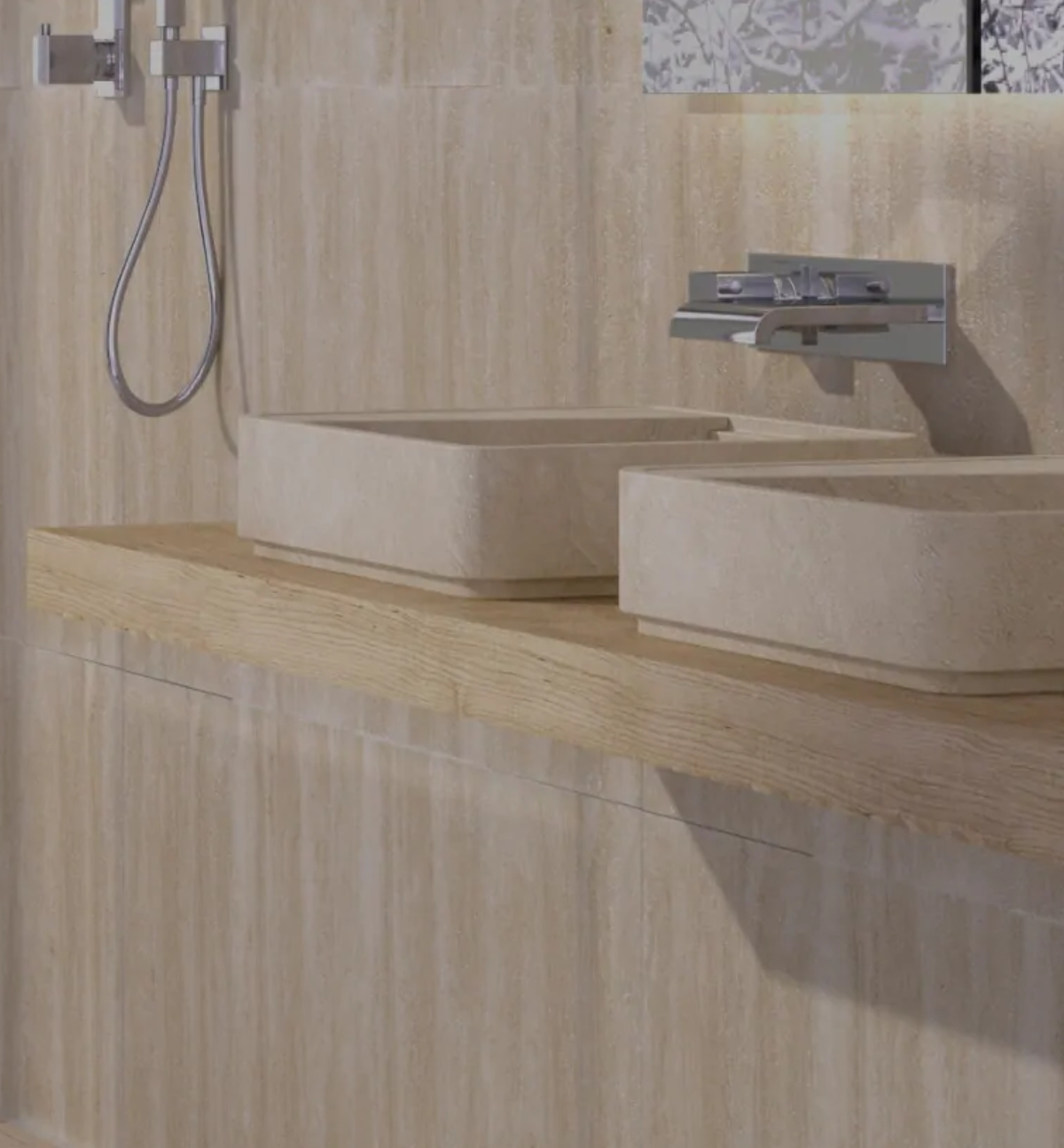 Lavabi bagno in travertino